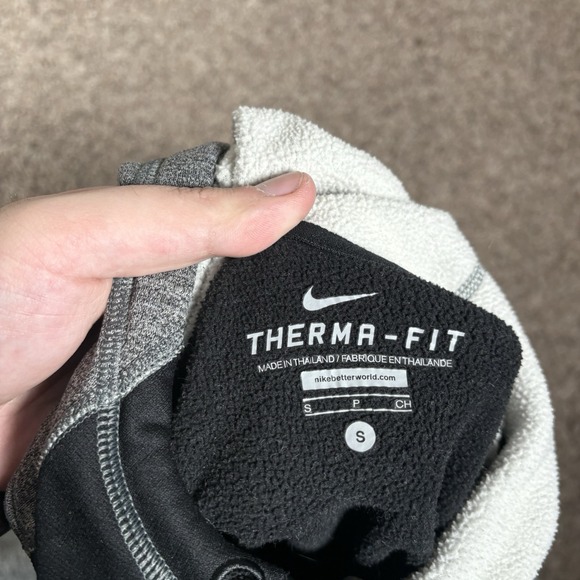 Nike Hoodie Women's S Gray Therma-Fit Training Sweatshirt Full Zip Jacket Active - Picture 8 of 11